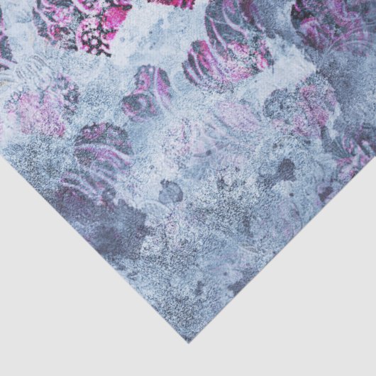 Paarse blauwe Waterverf Cat-decoupage-papier Tissuepapier (Detail)