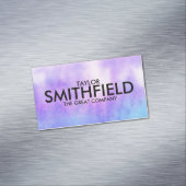 Paarse blauwe Waterverf Magnetisch Visitekaartje (Voorbeeld)