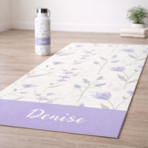 Paarse Blauwe Wilde Bloem Waterverf Aangepaste Naa