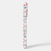 Paarse Blauwe Wilde Bloem Waterverf Case-Mate iPhone Case (Achterkant / Rechts)