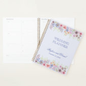 Paarse & Blauwe Wilde Bloemen Bruiloft Planner (Display)