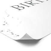 Paarse Blauwe Winter Eerste Verjaardag Welkom Foto Poster (Hoek)