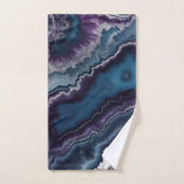 Paarse Blauwe Witte Agaat Marmer Bad Handdoek (Handdoek)