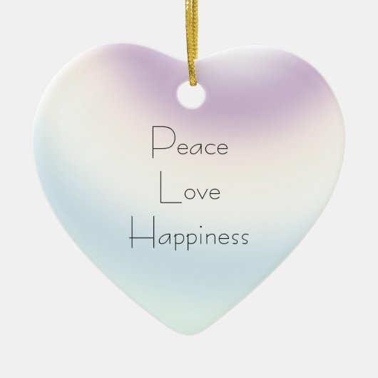 Paarse blauwe witte ombre keramisch ornament (Voorkant)