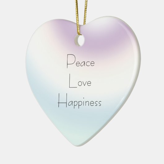 Paarse blauwe witte ombre keramisch ornament (Links)