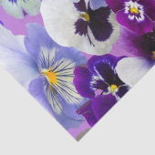 Paarse Blauwe Witte Pansy Bloem Bloemengeborte Tissuepapier (Detail)