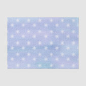 Paarse Blauwe Witte Sneeuwvlokken Polka Dots Tissuepapier (Voorkant)