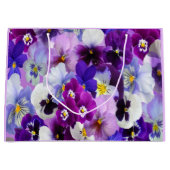 Paarse Blauwe Witte Viooltje Bloemengebinde Verjaa Groot Cadeauzakje (Voorkant)