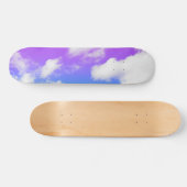 Paarse blauwe wolkenhemel persoonlijk skateboard (Horizontaal)