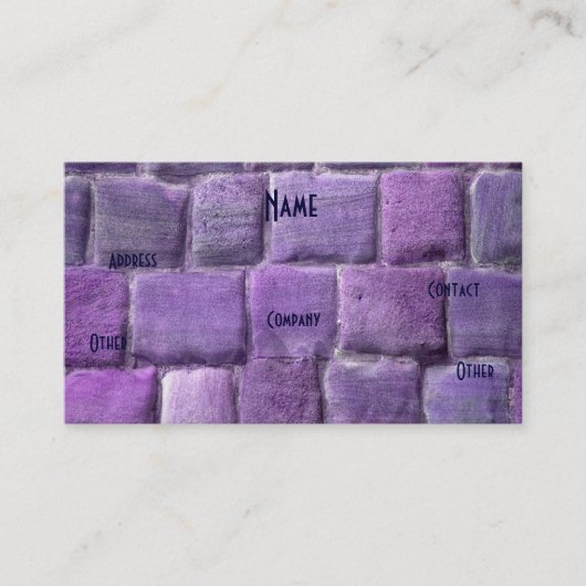 Paarse blauwe zandsteen I Visitekaartje (Voorkant)