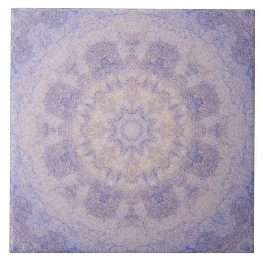  paarse blauwe zandwaterverf nr. 2 tegeltje (Voorkant)