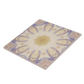  paarse blauwe zandwaterverf nr.3 tegeltje (Zijkant)