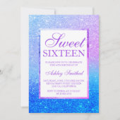 Paarse blauwe zeemeervis blauw blauwgroen Sweet 16 Kaart (Voorkant)