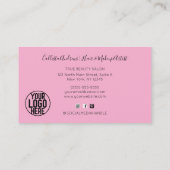 Paarse Blauwe Zigzag Holograaf Glitter Confetti Visitekaartje (Achterkant)