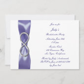 Paarse blauwe zilver Infinity Bachelorette Party Kaart (Voorkant)