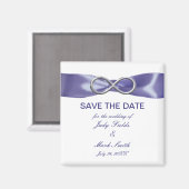 Paarse blauwe zilver oneindig sparen de Datum Magn Magneet (Voorkant / Achterkant)