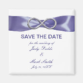 Paarse blauwe zilver oneindig sparen de Datum Magn Magneet (Voorkant)