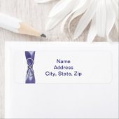 Paarse Blauwe Zilveren Infinity Adresetiketten Etiket (Insitu)