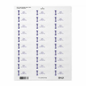 Paarse Blauwe Zilveren Infinity Adresetiketten Etiket (Full Sheet)