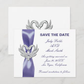 Paarse Blauwe Zilveren sparen de Kaart van de Datu (Voorkant / Achterkant)