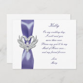 Paarse blauwe zilveren zwanen gemaakt van edelacht aankondiging (Voorkant / Achterkant)