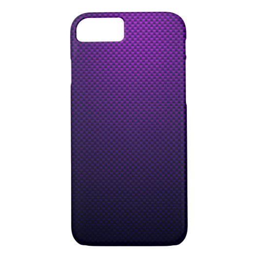 Paarse blauwe zwarte koolstofvezel gepatterd Case-Mate iPhone case (Achterkant)