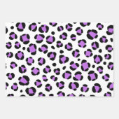 Paarse Blauwe Zwarte Leopard Dierenprint Inpakpapier Vel (Voorkant 3)