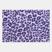 Paarse Blauwe Zwarte Leopard Dierenprint Inpakpapier Vel (Voorkant 2)