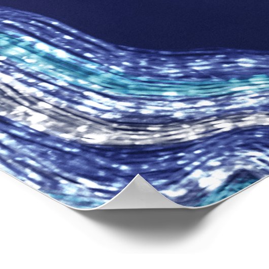 Paarse Blauwgroen Agate Geode Gemstone Weddenschap Poster (Hoek)