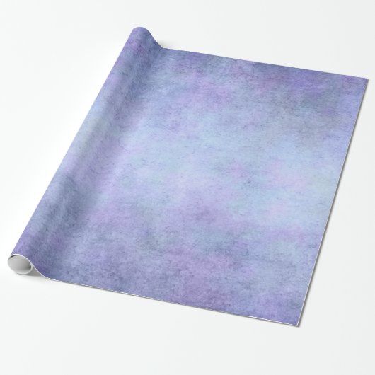 Paarse, Blauwgroen Blauw, Aqua en Violet Waterverf Cadeaupapier (Uitgerold)