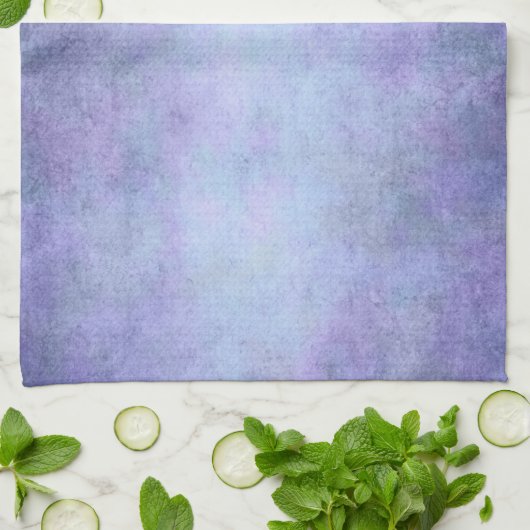 Paarse, Blauwgroen Blauw, Aqua en Violet Waterverf Theedoek (Gevouwen)