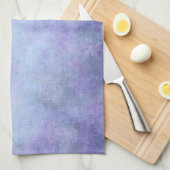 Paarse, Blauwgroen Blauw, Aqua en Violet Waterverf Theedoek (Quarter Fold)