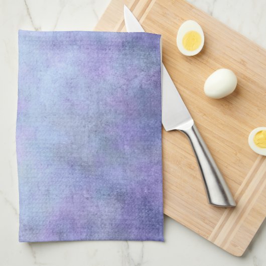 Paarse, Blauwgroen Blauw, Aqua en Violet Waterverf Theedoek (Quarter Fold)