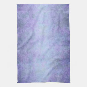 Paarse, Blauwgroen Blauw, Aqua en Violet Waterverf Theedoek