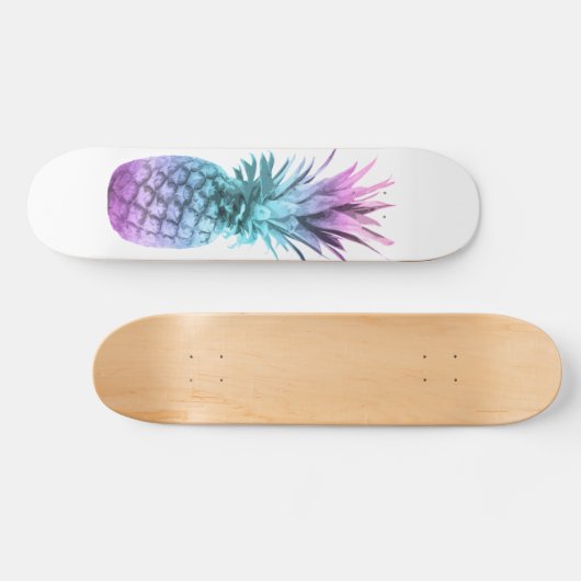 Paarse Blauwgroen blauwe ananas Persoonlijk Skateboard (Horizontaal)