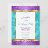 Paarse Blauwgroen blauwe diamantwedstrijd Kaart (Voorkant)