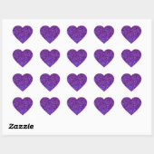 Paarse blauwgroen blauwe glitter combo hart sticker (Vel)
