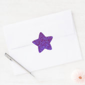 Paarse blauwgroen blauwe glitter combo ster sticker (Envelop)