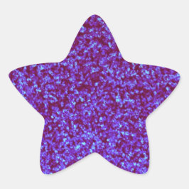 Paarse blauwgroen blauwe glitter combo ster sticker