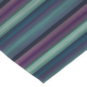 Paarse Blauwgroen Blauwe Groene Waterverf Stripes  Korte Tafelloper (Hoek)