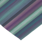 Paarse Blauwgroen Blauwe Groene Waterverf Stripes Medium Tafelloper (Hoek)