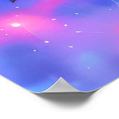 Paarse Blauwgroen blauwe zonnebloem Poster (Hoek)