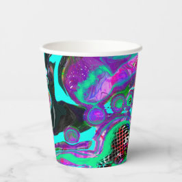Paarse, Blauwgroen, blauwe, zwarte, kleurrijke Abs Papieren Bekers