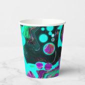 Paarse, Blauwgroen, blauwe, zwarte, kleurrijke Abs Papieren Bekers (Links)