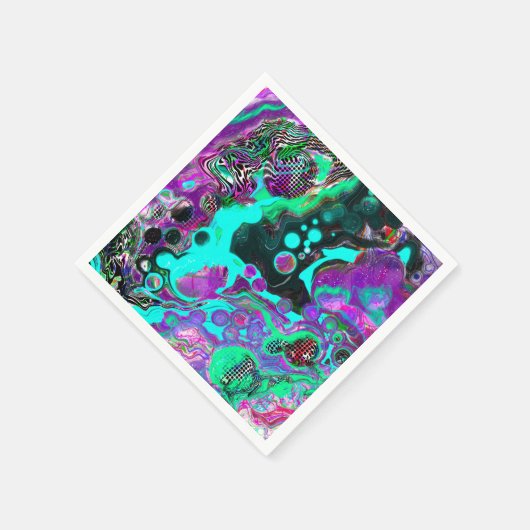 Paarse, Blauwgroen, blauwe, zwarte, kleurrijke Abs Servet (Hoek)