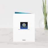 Paarse, Blauwgroen bloemen, harten dank u kaart (Achterkant)