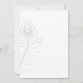 Paarse blauwgroen bruinkoolpauw, met uitzondering save the date (Achterkant)