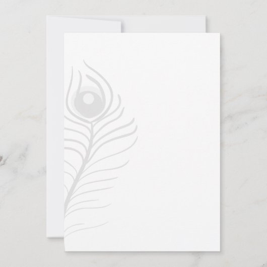 Paarse blauwgroen bruinkoolpauw, met uitzondering save the date (Achterkant)