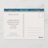 Paarse Blauwgroen elegante bruiloft dank u Briefka Briefkaart (Achterkant)