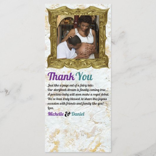 Paarse & Blauwgroen Elegante Menu Kaarten (Achterkant)